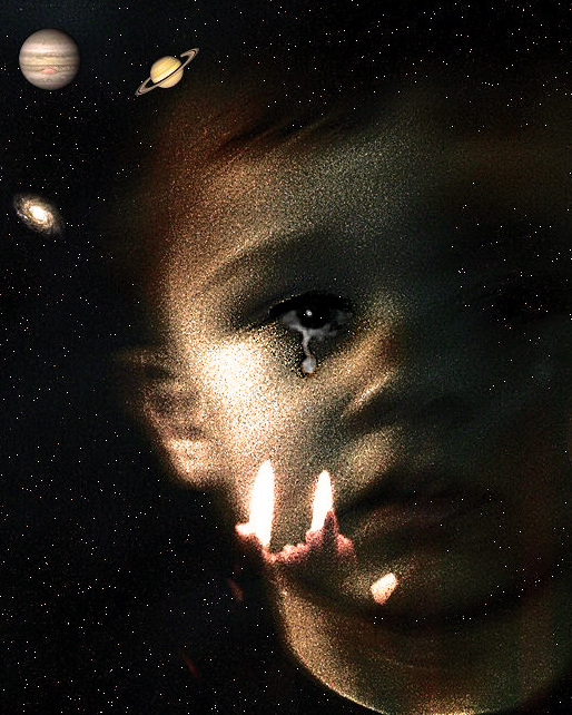 boy and planets